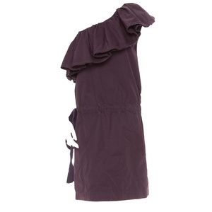 Lanvin Black Ruffle One Shoulder Dress